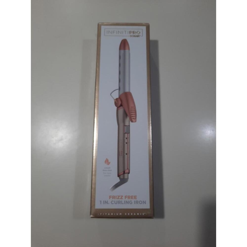 InfinitiPro by Conair Frizz Free 1 in. Curling Iron  Titanium Ceramic Barrel NEW